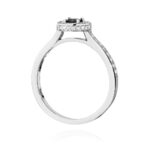 Inel Aur 14k cu Diamant Negru 0.30 ct si Diamante 0.34 ct - Imagine 6