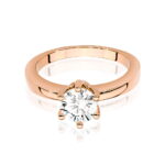 Inel Aur 14k cu Diamant 0.70 ct - Imagine 8
