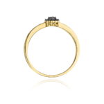 Inel Aur 14k cu Diamante Negre 0.09 ct - Imagine 3