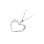 Pandantiv Inima Aur 14K cu Diamant 0.025 ct - Imagine 6