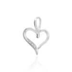 Pandantiv Inima Aur 14K cu Diamante 0.015 ct - Imagine 5