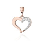 Pandantiv Inima Aur 14K cu Diamante 0.06 ct - Imagine 5