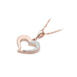 Pandantiv Inima Aur 14K cu Diamante 0.06 ct - Imagine 6