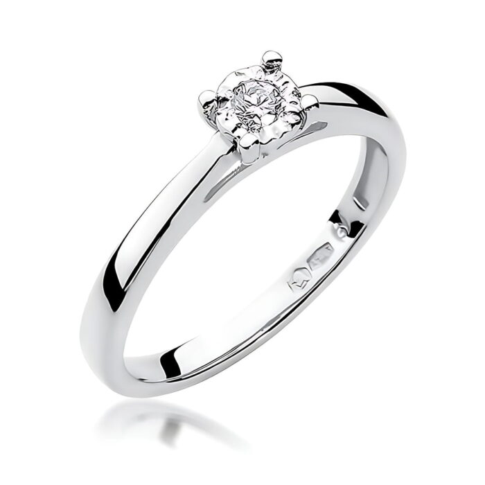 Inel Aur 14K W0007 Diamant Crescut în Laborator 0.08ct - Imagine 9