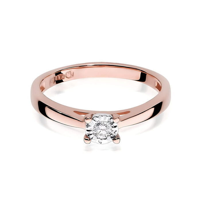 Inel Aur 14K W0007 Diamant Crescut în Laborator 0.08ct - Imagine 6