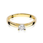 Inel Aur 14K W0007 Diamant Crescut în Laborator 0.08ct - Imagine 2