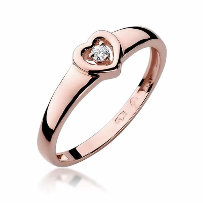 Inel Aur 14K cu Diamant 0.04 ct - Imagine 8