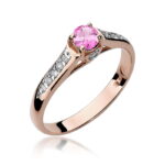 Inel Aur 14K cu Topaz Roz 0.30 ct - Imagine 5