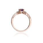 Inel Aur 14K cu Ametist 0.50 ct si Diamante 0.03 ct - Imagine 10