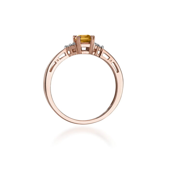 Inel Aur 14K cu Citrin 0.60 ct - Imagine 10