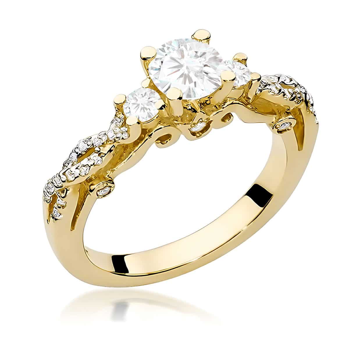 W0023.Z3.LDW_.01_1.jpg Inel Aur 14K W0023 Diamant Cultivat 0.50ct - Imagine 1