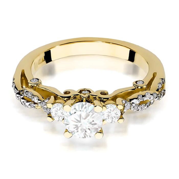 Inel Aur 14K W0023 Diamant Cultivat 0.50ct - Imagine 2