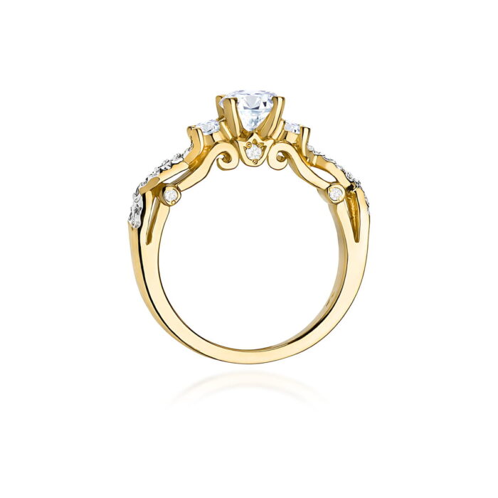 Inel Aur 14K W0023 Diamant Cultivat 0.50ct - Imagine 3