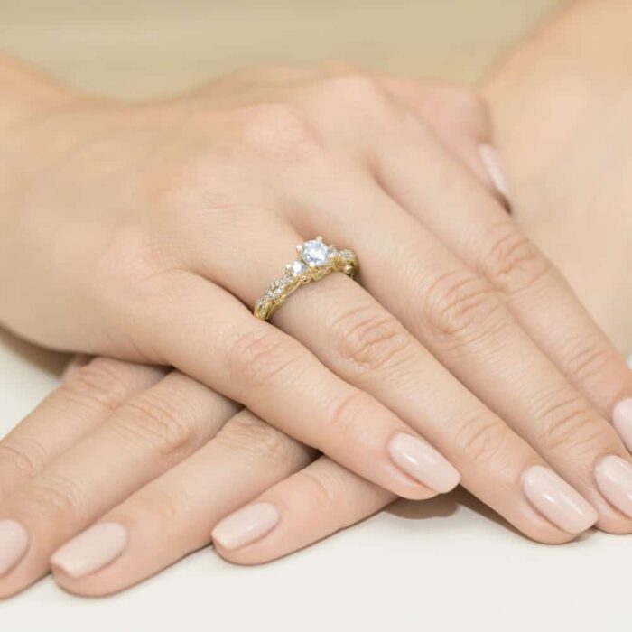 Inel Aur 14K W0023 Diamant Cultivat 0.50ct - Imagine 4