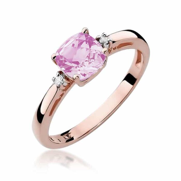 Inel Aur 14K cu Topaz Roz 1.10 ct - Imagine 7