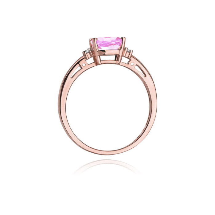 Inel Aur 14K cu Topaz Roz 1.10 ct - Imagine 9