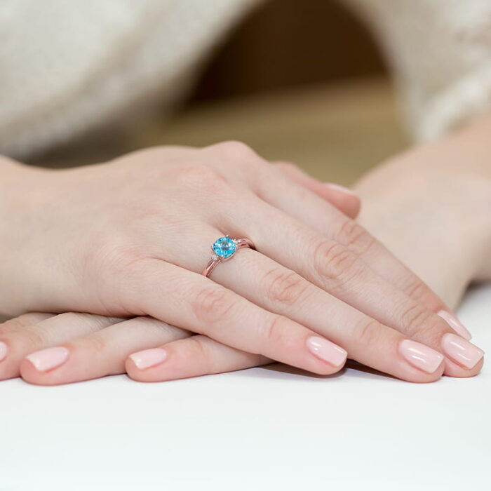 Inel Aur 14K cu Topaz 1.10 ct - Imagine 11