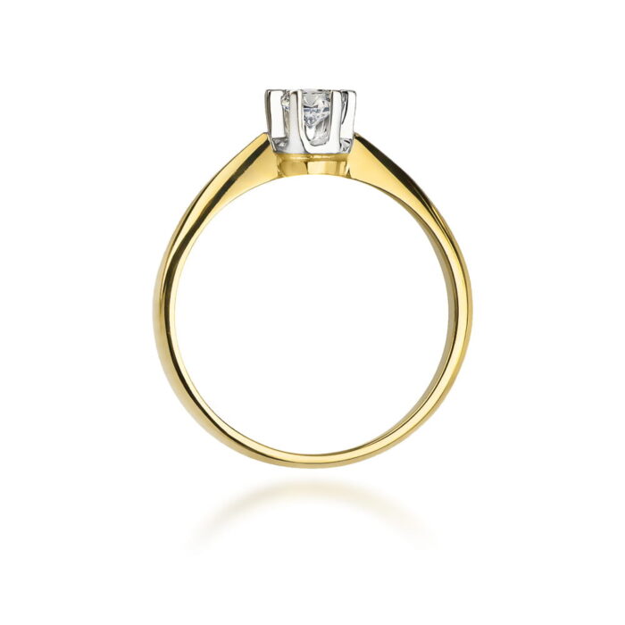 Inel Aur 14K W0036 Diamant Cultivat 0.25ct - Imagine 3