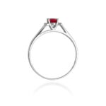 Inel Aur 14K cu Garnet 0.50 ct si Diamante - Imagine 11