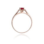 Inel Aur 14K cu Garnet 0.50 ct si Diamante - Imagine 7