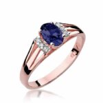 Inel Aur 14K cu Safir 0.70 ct si Diamante 0.05 ct - Imagine 8