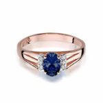 Inel Aur 14K cu Safir 0.70 ct si Diamante 0.05 ct - Imagine 9