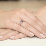 Inel Aur 14K cu Safir 0.70 ct si Diamante 0.05 ct - Imagine 11