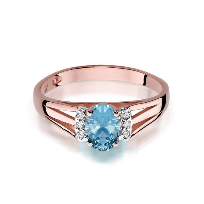 Inel Aur 14K cu Topaz 0.50 ct - Imagine 8