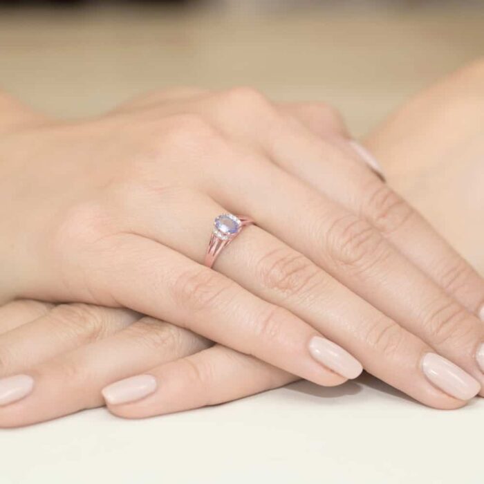 Inel Aur 14K cu Tanzanit 0.40 ct - Imagine 11