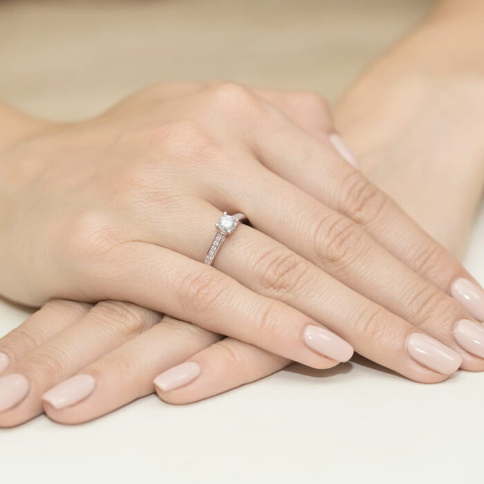 Inel Aur 14K W0052 Diamant Cultivat 0.30ct - Imagine 8