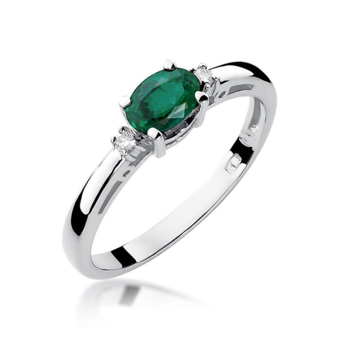 Inel Aur 14k cu Smarald 0.40 ct - Imagine 9