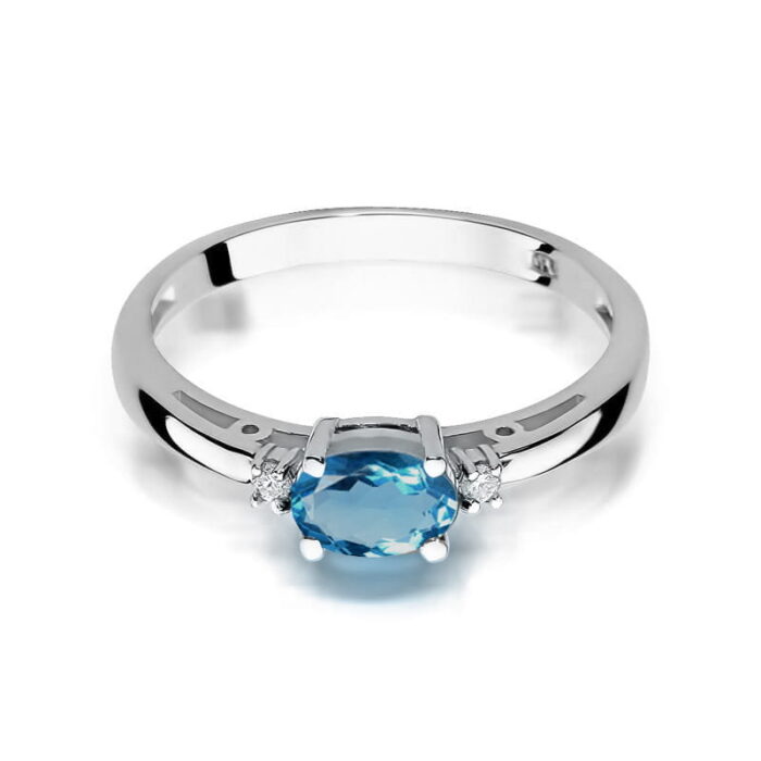 Inel Aur 14K W006 Topaz London Blue 0.50ct - Imagine 10