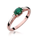 Inel Aur 14k cu Smarald 0.40 ct - Imagine 5