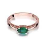 Inel Aur 14k cu Smarald 0.40 ct - Imagine 6