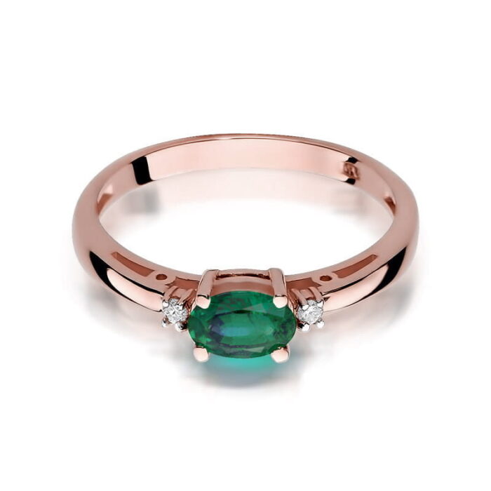Inel Aur 14k cu Smarald 0.40 ct - Imagine 6