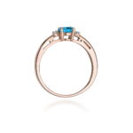 Inel Aur 14K cu Topaz 0.50 ct si Diamante 0.03 ct - Imagine 10