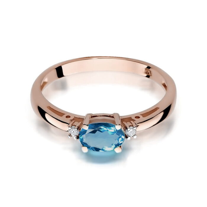 Inel Aur 14K W006 Topaz London Blue 0.50ct - Imagine 6