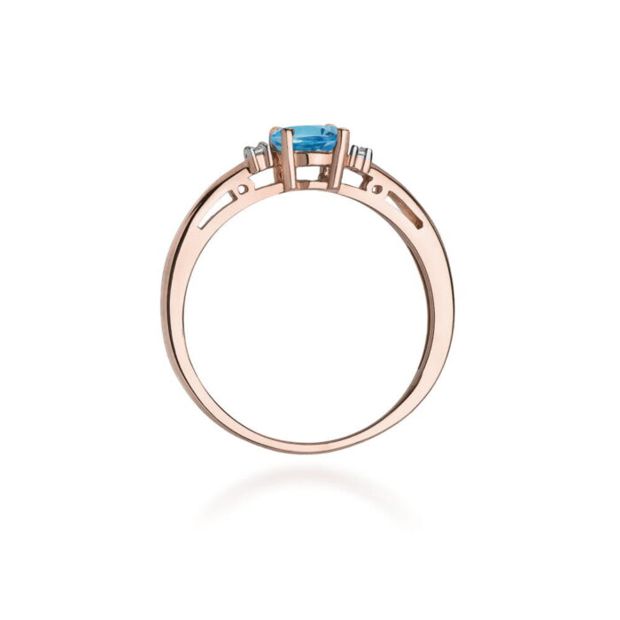 Inel Aur 14K W006 Topaz London Blue 0.50ct - Imagine 7
