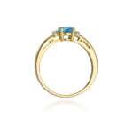 Inel Aur 14K W006 Topaz London Blue 0.50ct - Imagine 3