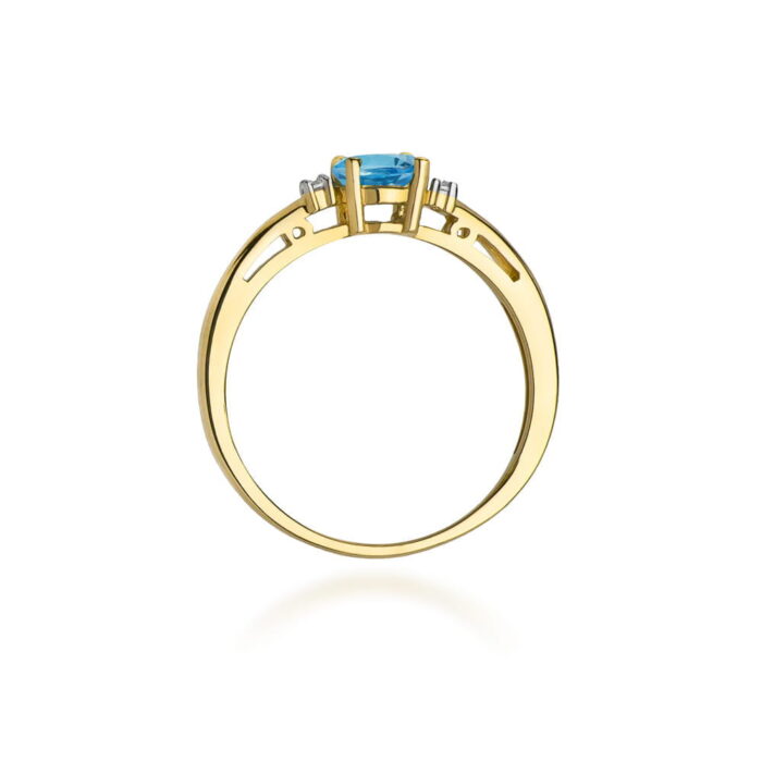 Inel Aur 14K W006 Topaz London Blue 0.50ct - Imagine 3