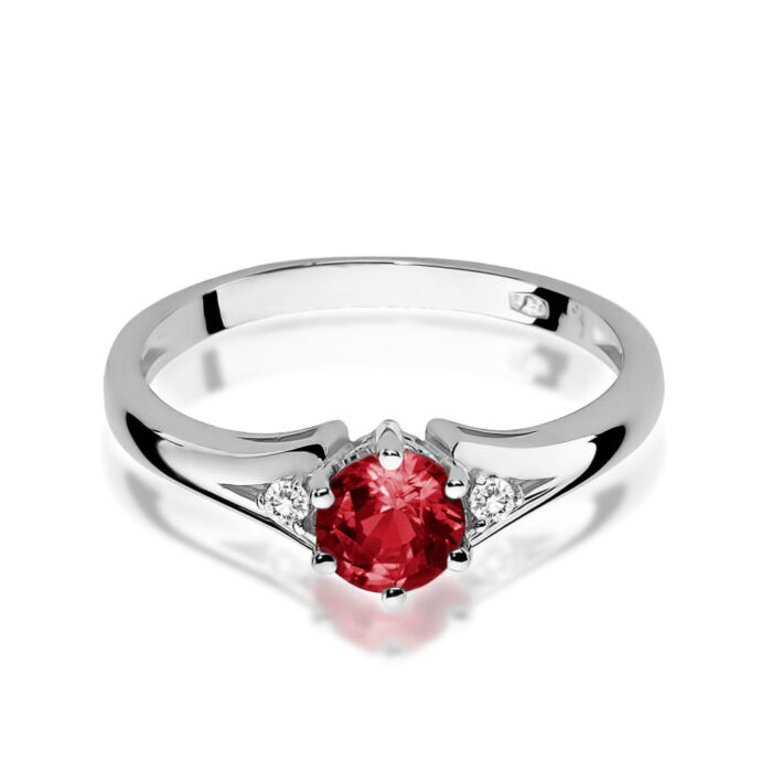 Inel Aur 14K W076 Garnet 0.60ct - Imagine 10