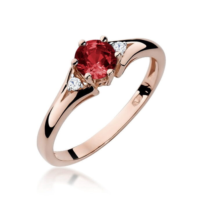 Inel Aur 14K W076 Garnet 0.60ct - Imagine 5