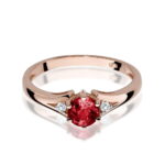 Inel Aur 14K W076 Garnet 0.60ct - Imagine 6