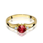 Inel Aur 14K W076 Garnet 0.60ct - Imagine 2