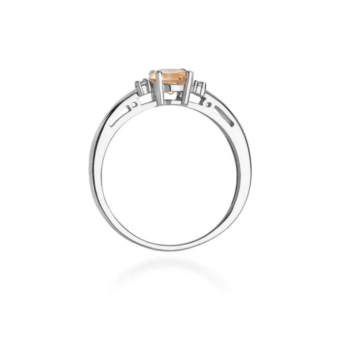 Inel Aur 14K cu Morganit 0.40 ct si Diamante Naturale 0.03 ct - Imagine 7