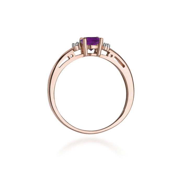 Inel Aur 14K cu Ametist 0.50 ct - Imagine 10
