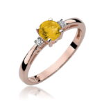 Inel Aur 14K cu Citrin 0.50 ct si Diamante 0.03 ct - Imagine 8
