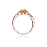 Inel Aur 14K cu Citrin 0.50 ct si Diamante 0.03 ct - Imagine 10