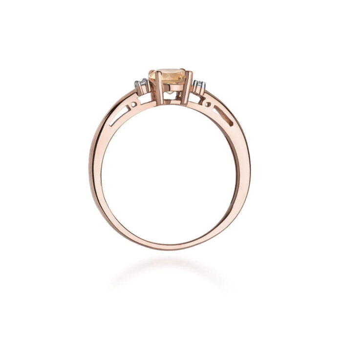 Inel Aur 14K cu Morganit 0.40 ct si Diamante Naturale 0.03 ct - Imagine 11