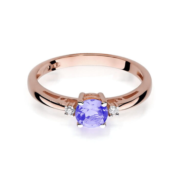 Inel Aur 14K cu Tanzanit 0.50 ct si Diamante 0.03 ct - Imagine 9